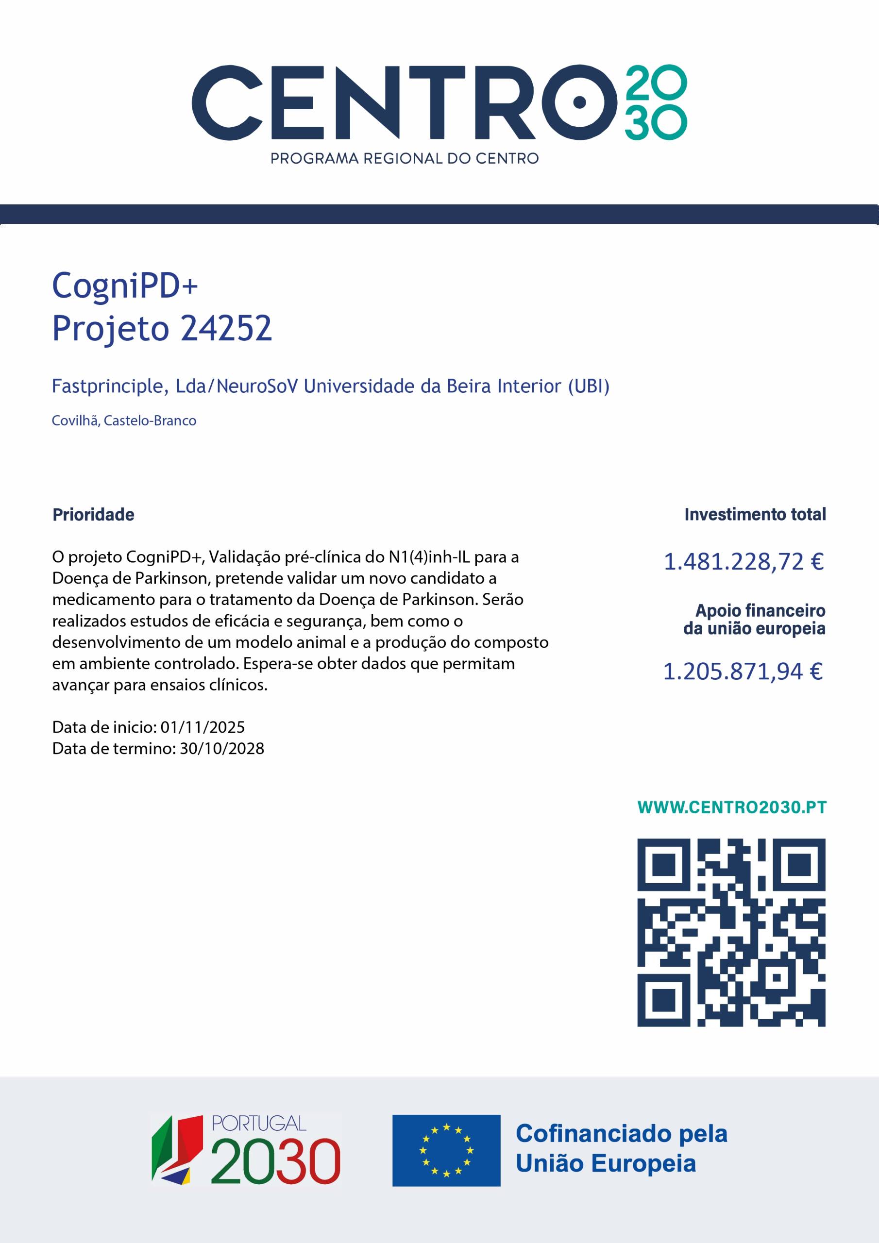 Project Sheet — CogniPD+ Project 24252